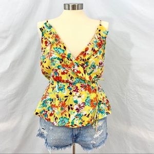 Floral Ruffle Tank Top